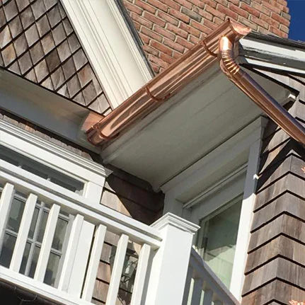 copper gutter installation Freeport ny